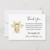 Glitter bij begrafenis sympathie dank u notitiekaartje (Voorkant)