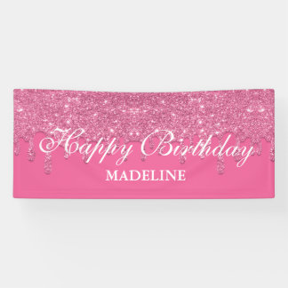 Glitter Birthday-banner op maat Spandoek