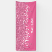 Glitter Birthday-banner op maat Spandoek (Verticaal)