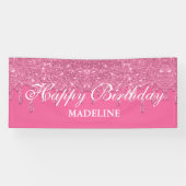 Glitter Birthday-banner op maat Spandoek (Horizontaal)