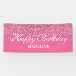 Glitter Birthday-banner op maat Spandoek