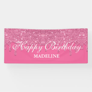 Glitter Birthday-banner op maat Spandoek