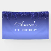 Glitter Birthday-banner op maat Spandoek (Horizontaal)