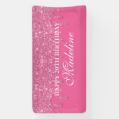 Glitter Birthday-banner op maat voor Blauwgroen dr Spandoek (Verticaal)