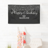 Glitter Birthday, gepersonaliseerd uitstrooien Spandoek (Insitu)