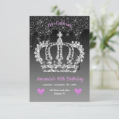 Glitter Birthday, op maat gesneden Kaart (Staand voorkant)