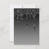 Glitter Birthday, op maat gesneden Kaart (Achterkant)