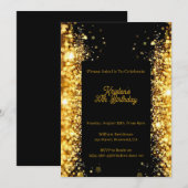 Glitter Birthday - uitnodiging personaliseren (Voorkant / Achterkant)