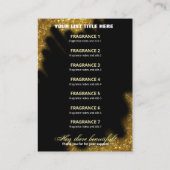 Glitter Black en Gold Fragrance lijst Visitekaartje (Achterkant)
