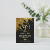 Glitter Black en Gold Fragrance lijst Visitekaartje (Staand voorkant)