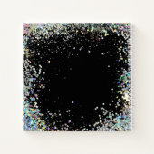 Glitter Black, gastboek bruiloft Holographic Notitieboek (Achterkant)