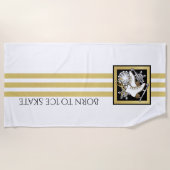 Glitter Black, gepersonaliseerd, zwart, witte ijsv Strandlaken (Voorkant)