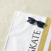 Glitter Black, gepersonaliseerd, zwart, witte ijsv Strandlaken (In situ)