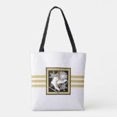 Glitter Black, gepersonaliseerd, zwart, witte ijsv Tote Bag (Achterkant)