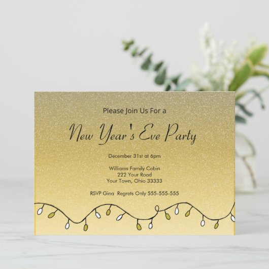 Glitter Black Gold 2023 - Eve Party (2023) Kaart (Staand voorkant)