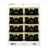 Glitter Black Gold Hair Serum Labels uitstrijken (Full Sheet)