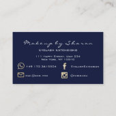 Glitter Black Makeup Lash Blue Navy Spark Visitekaartje (Achterkant)