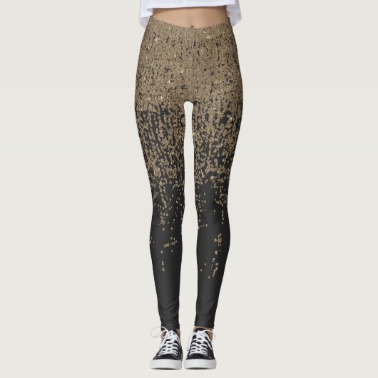 Glitter Black Ombre Leggings (Voorkant)