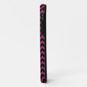 Glitter Black Roze Chevron Stripes iPhone 5 Hoesje (Achterkant/links)