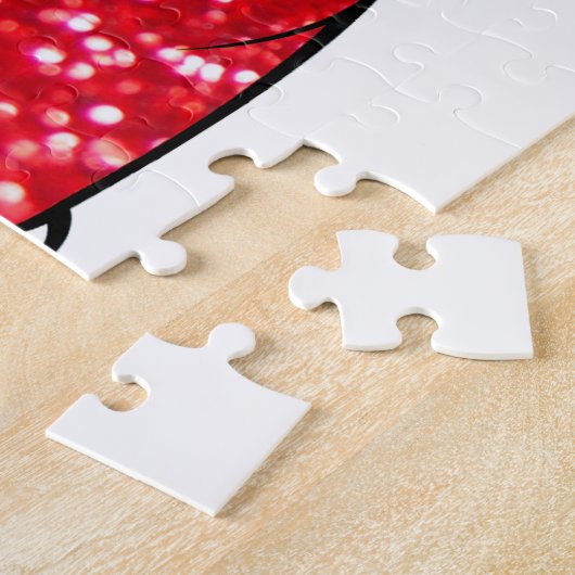 glitter black santa claus legpuzzel (Zijkant)