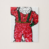glitter black santa claus legpuzzel (Verticaal)