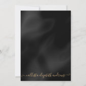 Glitter Black Silk Masquerade Birthday Invita Kaart (Achterkant)