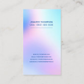 Glitter Blauw Foto Moderne Actrice Zangermodel Visitekaartje (Achterkant)