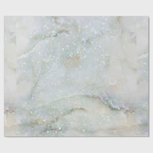 Glitter blauw marmer inpakpapier (Vlak)