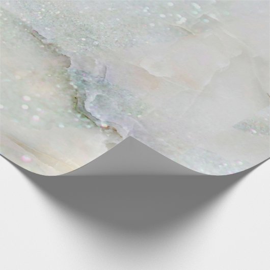 Glitter blauw marmer inpakpapier (Hoek)