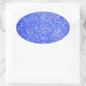 Glitter Blauw Ovale Sticker (Tas)