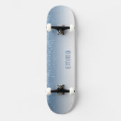 Glitter Blauw Skateboard met Naam (Voorkant)