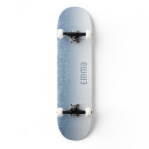 Glitter Blauw Skateboard met Naam