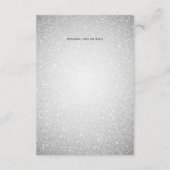 Glitter Blauw Sneeuwvlok winter Bruiloft Details K Informatiekaartje (Achterkant)