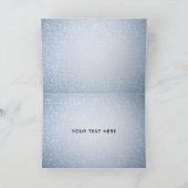 Glitter Blauw Sneeuwvlokken winter bruiloft Dank u Bedankkaart (Binnen)