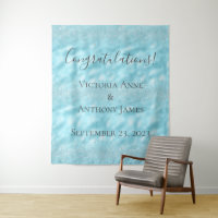 Glitter Blauwe Kristallen Elegante Trouw Aangepast