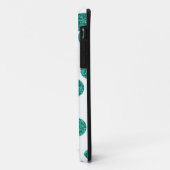 Glitter Blauwgroen iPhone Case (Achterkant/links)