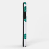 Glitter Blauwgroen iPhone Case (Achterkant/rechts)