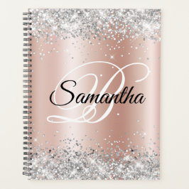 Glitter Bleek Roos Gold Foil Monogram Planner