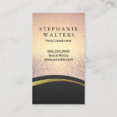 Glitter Blend Achtergrond | Golfontwerp Visitekaartje (Achterkant)