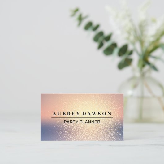 Glitter Blend Achtergrond Visitekaartje (Staand voorkant)