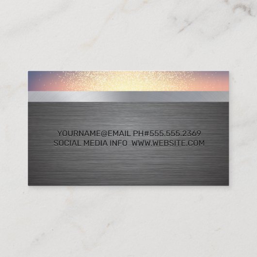 Glitter Blend Achtergrond Visitekaartje (Achterkant)
