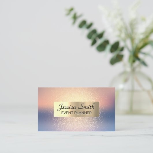 Glitter Blend Achtergrond Visitekaartje (Staand voorkant)