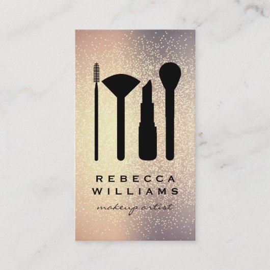 Glitter Blend Background Makeup Set Visitekaartje (Voorkant)