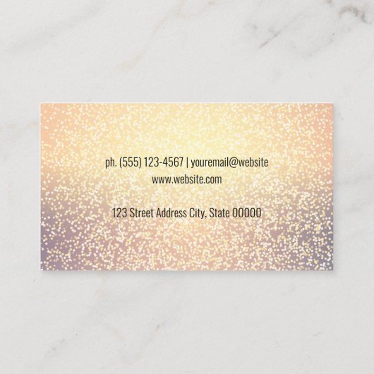 Glitter Blend Shimmer Achtergrond Visitekaartje (Achterkant)