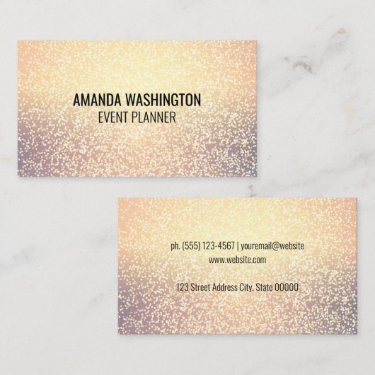 Glitter Blend Shimmer Achtergrond Visitekaartje (Voorkant / Achterkant)