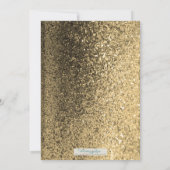 Glitter Bling Save the Date Announcement (goud) Kaart (Achterkant)