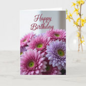 Glitter Bloem Verjaardagskaart Kaart (Gele Bloem)