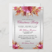 Glitter bloemen, diamant ingelijst kerstfeest in kaart (Voorkant)