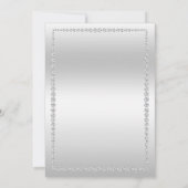 Glitter bloemen, diamant ingelijst kerstfeest in kaart (Achterkant)