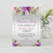 Glitter bloemen, diamant ingelijst kerstfeest in kaart (Staand voorkant)